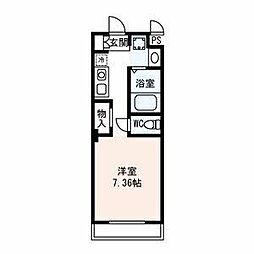 I.O.Rビル 1Kの間取図画像