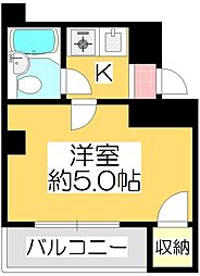 サンシャインプラザ 1Kの間取図画像