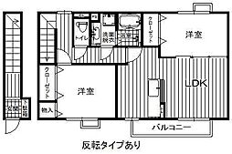 K・ソーミール 2LDKの間取図画像