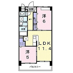 コンフォート フィールド 2LDKの間取図画像