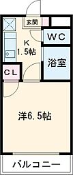 アイワ浄心ビル 1Kの間取図画像