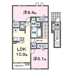 ガーデン丸友 2LDKの間取図画像