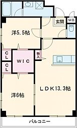 ヒューベストレジデンス東唐津駅 2LDKの間取図画像