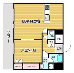 リファレンス東公園 1LDKの間取図画像