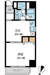 オーキッドレジデンス千葉中央 1DKの間取図画像
