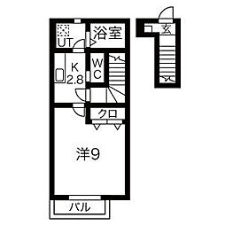 Rainier II 1Kの間取図画像