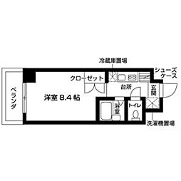グリーンピア北目町 1Kの間取図画像