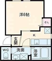 リープラス姫路宮上町 1Kの間取図画像