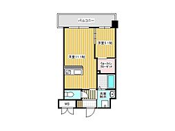 ディアコート門司 1LDKの間取図画像