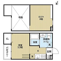 ヴィレッタ南島町 ワンルームの間取図画像