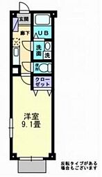 セントラル五月 1Kの間取図画像