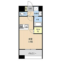 LIBTH味噌天神 ワンルームの間取図画像