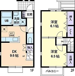 Ｈａｒｖｅｓｔ　Ｐａｌａｃｅ（ハーベストパレス） 1階2DKの間取り