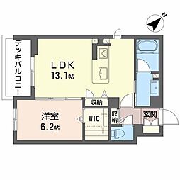 JR東海道本線 浜松駅 徒歩10分の賃貸マンション 1階1LDKの間取り