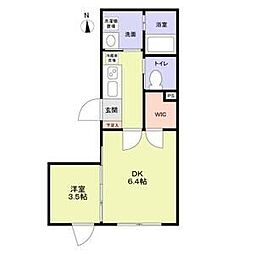 VISTA　MINAMIDAI 4階1DKの間取り