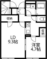 レオネクストミルキーウェイ 1LDKの間取図画像