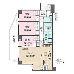 ザ・パークハウス経堂レジデンス 3LDKの間取図画像