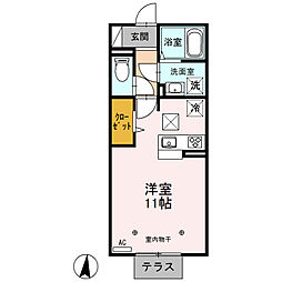 グラン・トルチェ ワンルームの間取図画像