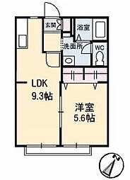 ディアス虹 1LDKの間取図画像