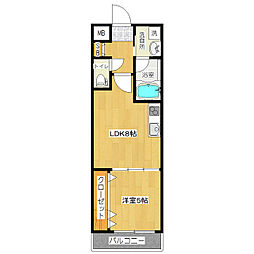 エスパース長町南 1LDKの間取図画像