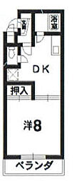 エグゼ松茂 1DKの間取図画像