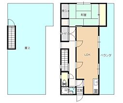 サンケイビルＮＯ．2 4階1LDKの間取り