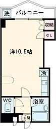 クリオコートイン89 ワンルームの間取図画像