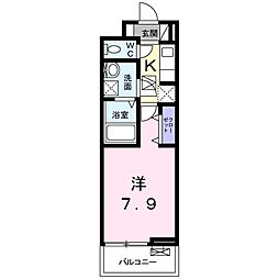 BelleFleur 1Kの間取図画像