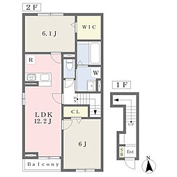 ディアルーナ 2LDKの間取図画像