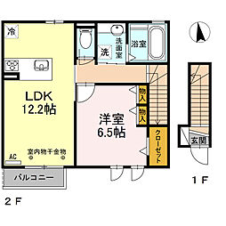 レジデンス高茶屋A 1LDKの間取図画像