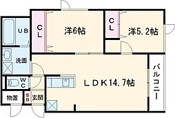 BlueDot.2 2LDKの間取図画像