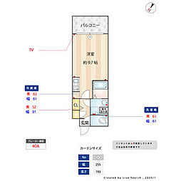 エクセレンシア天神 ワンルームの間取図画像