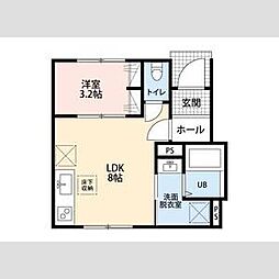 リーブルファイン新小岩 1LDKの間取図画像