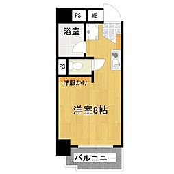 アーバンウェーブ新道 ワンルームの間取図画像