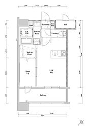 エンクレスト博多駅南GRACE 1LDKの間取図画像
