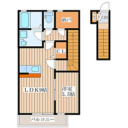 Maison sol 1LDKの間取図画像