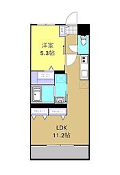 サンホープ長田 1LDKの間取図画像