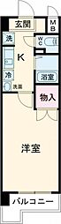 アートプラザ124 1Kの間取図画像