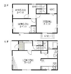 ウッディ昭島 1階3LDKの間取り