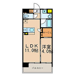 ベレッツァ門司 1LDKの間取図画像