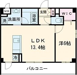 ココパーチェ新金岡 1LDKの間取図画像