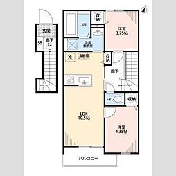 LiveleFine鴻巣加美 2LDKの間取図画像