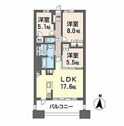 Nudgeone.照葉 3LDKの間取図画像