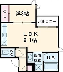Regalestラフィエ 1LDKの間取図画像