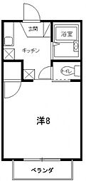メゾンタカギA 1Kの間取図画像