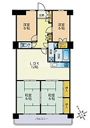 イマージュ安部山公園 4LDKの間取図画像