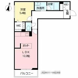 フルール・ド・ヒサノ 1LDKの間取図画像