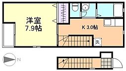 Alicia 1Kの間取図画像