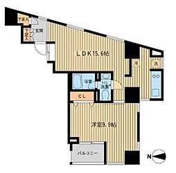 ウィルテラス千歳烏山 1LDKの間取図画像