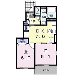 間取図画像 2DK